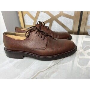 Martin Dingman Italy Oxford Derby Dress Shies Men Uk 8 Us 9 Brown Lace Up Vibram